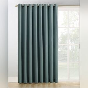 100"x84" Sun Zero Blackout Kenneth Extra-Wide Grommet Sliding Patio Door Curtain